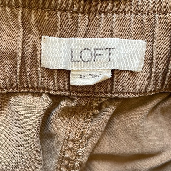 Loft Women XS Emory Taper Pant Brown Elastic Drawstring Waist Casual 581393 - Picture 2 of 6